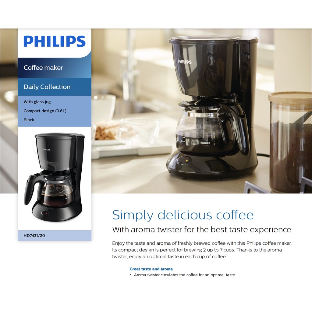 Máy pha cà phê Philips HD7431 - 0.6L