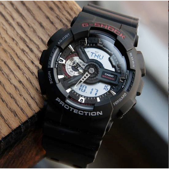 Đồng hồ Nam G-Shock Casio dây nhựa kim-điện tử GA-110-1ADR Chính hãng Casio Anh Khuê