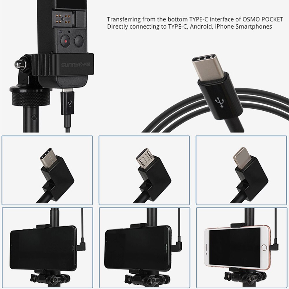 DJI Mavic Dây Cáp Kết Nối Dữ Liệu Loại c micro-usb ios selfie 2 se osmo pocket 2 / 30cm 1m