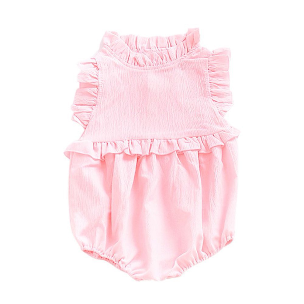 Jumpsuit sát nách ren hoa đáng yêu cho bé gái