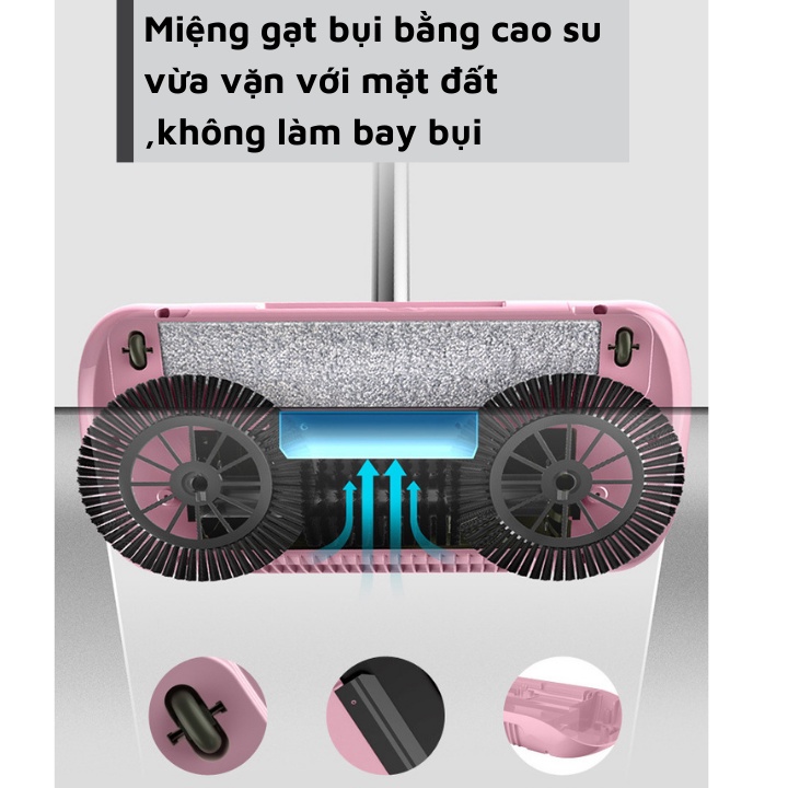 Chổi hút bụi tự động Cây lau nhà hút bụi tự động quét bụi bẩn không cần dùng điện tiện lợi dễ di chuyển