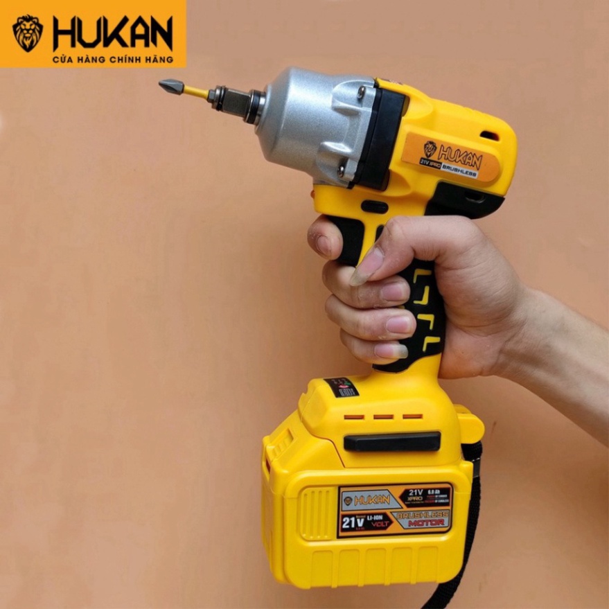 Máy siết bulong HUKAN X1 Pro lực siết 330nm tặng kèm bộ khẩu dài 10 cái