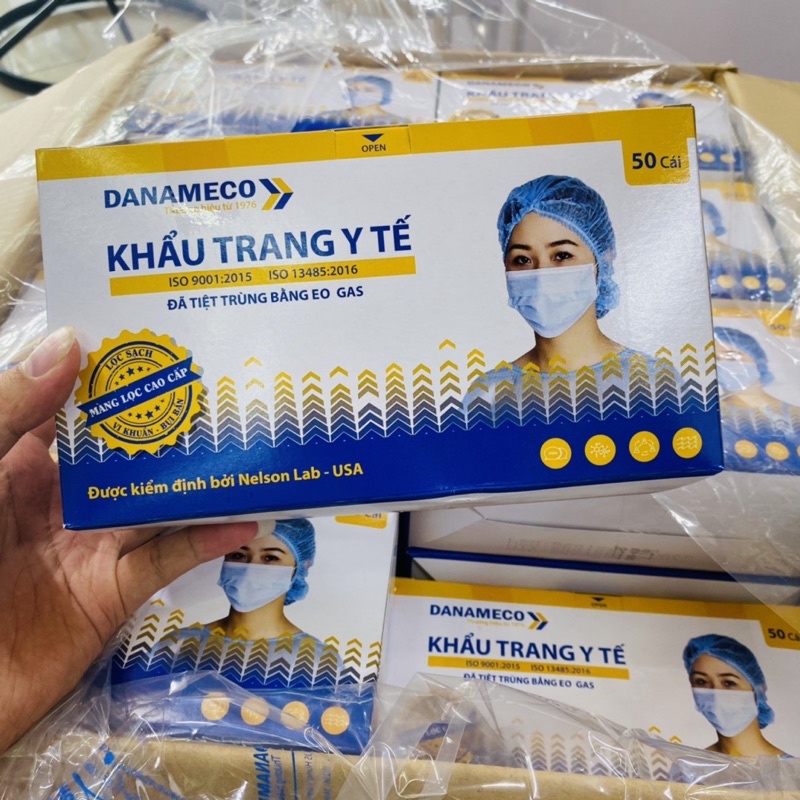 Khẩu trang Y TẾ Danameco - Hàng đóng riêng chính hãng 100% ĐÃ TIỆT TRÙNG