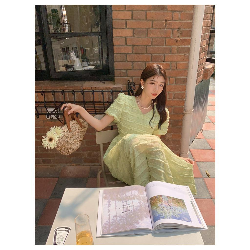 Đầm Ren Ba Chiều Eo Cao Ôm Dáng Màu Trơn Phong Cách Hàn Quốc Thời Trang Mùa Hè Hàng Mới 62414