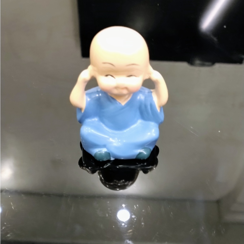 Bộ Tượng 4 Tiểu Hòa Thượng Tứ Không - Phật Phong Thủy Mini 4 Tư Thế, Trang Trí Xe Hơi, Để Bàn Làm Việc THT04