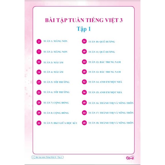 Sách - Lớp 3 Combo Bài Tập Tuần Tiếng việt bộ 2 cuốn