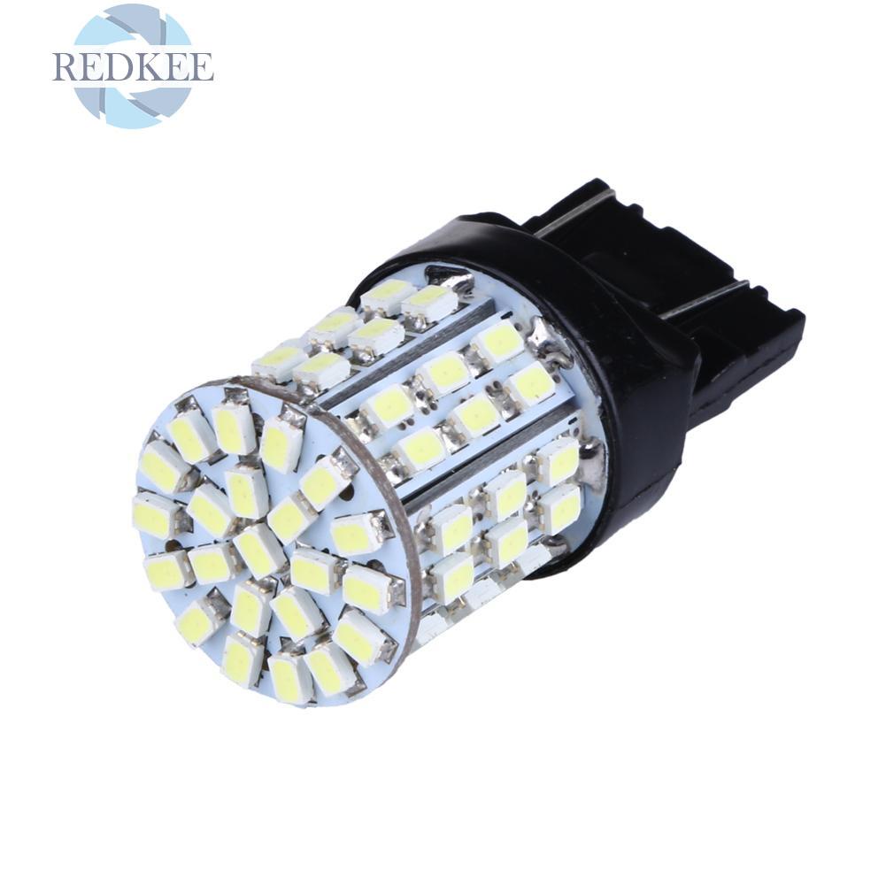 Set 2 Bóng Đèn Led T20 W21W 7443 7440 64-smd 1206 Ánh Sáng Trắng Gắn Đuôi Xe Ô Tô