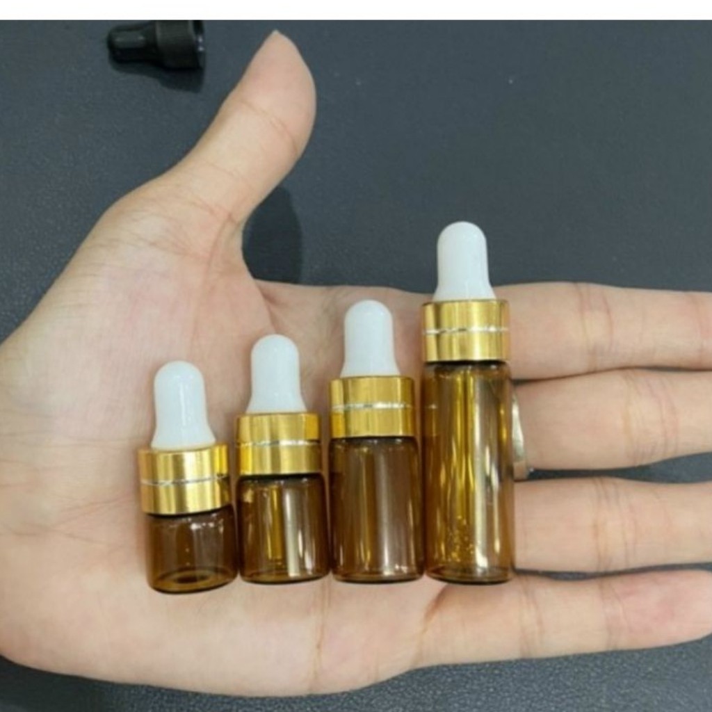 Lọ Chiết Seum 🏵️ Lọ Chiết Tinh Dầu Nước Hoa Thủy Tinh Mỏng 3ml/5ml - Chai Chiết Mỹ Phẩm - Lọ Đựng Serum - Dụng Cụ Spa