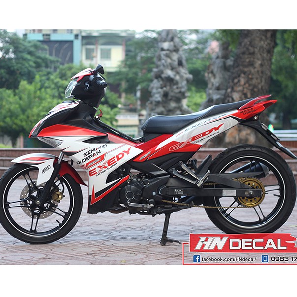 Tem Trùm Exciter 150 Trắng Đỏ