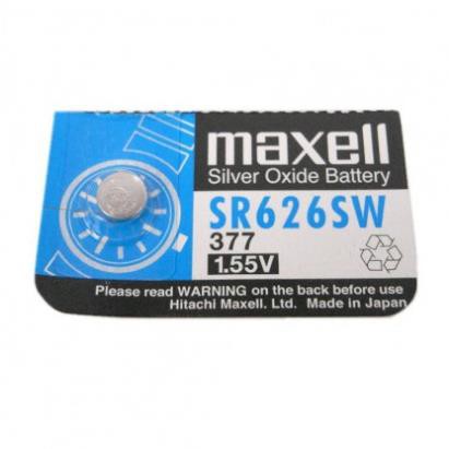 Vỉ 5 viên SR626SW / 377 Maxell CHÍNH HÃNG thay pin đồng hồ đeo tay