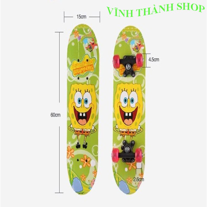 Ván Trượt Skateboard Hoạt Tiết Hoạt Hình CHo Bé