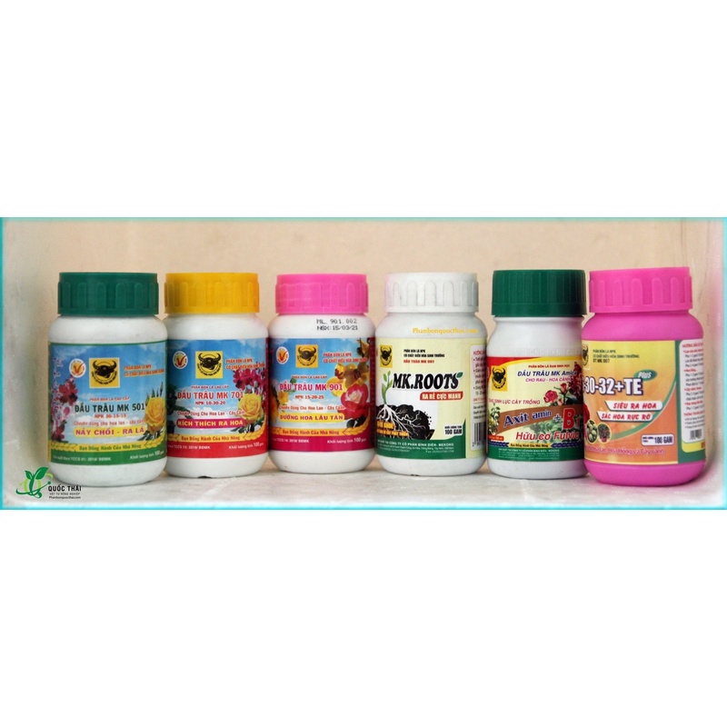 Bộ 6 Chai Phân Bón Lá Đầu Trâu cho tất cả giai đoạn, ra rễ, nảy chồi, mập thân, kích nụ, dưỡng hoa, hồi sức cây