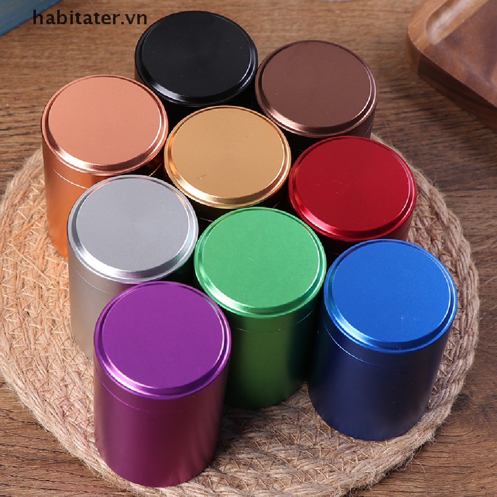 Hộp đựng trà/ cà phê/đồ dùng mini bằng kim loại nhôm di động thiết kế tiện dụng mang theo du lịch