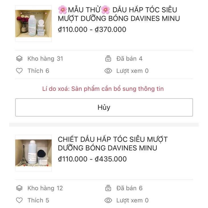 MINI KOOL💙DẦU HẤP TÓC SIÊU MƯỢT DƯỠNG BÓNG DAVINES MINU