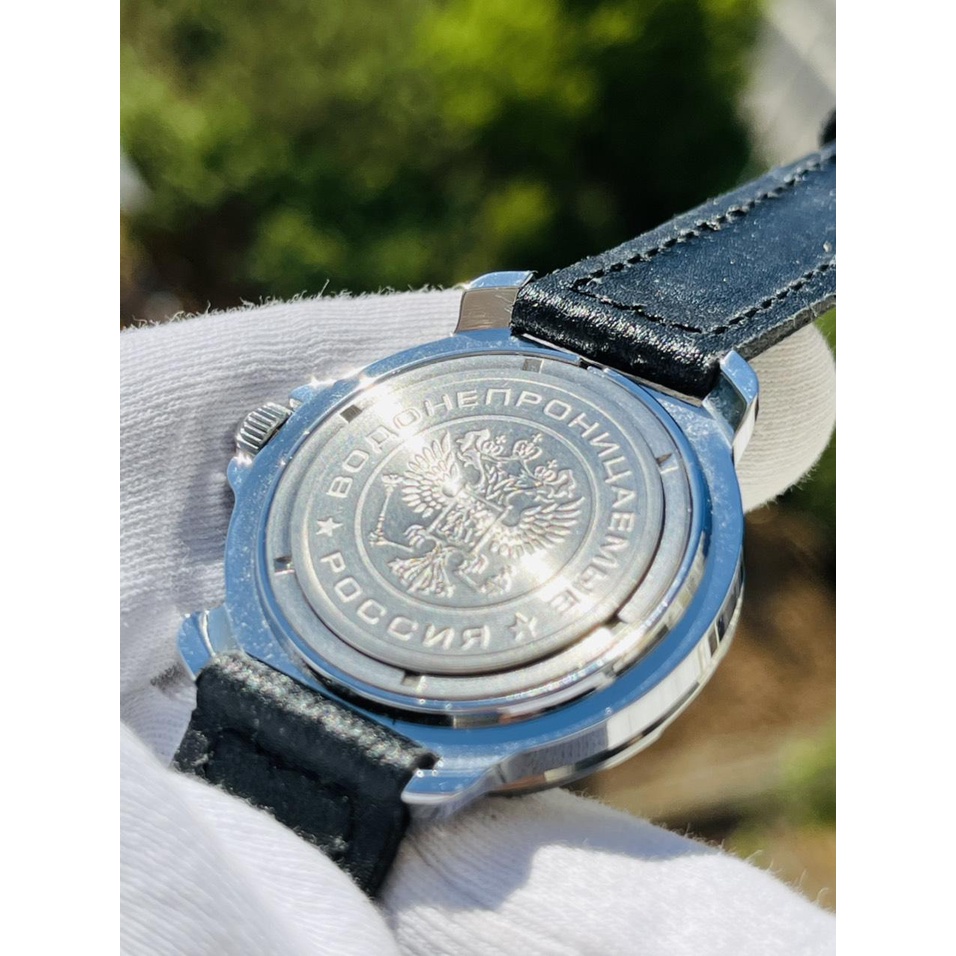 Đồng hồ Nga Vostok Komandirskie 811172. Đồng hồ nam Vostok máy cơ lên giây, size mặt 39, size dây 18, chống nước 3 atm