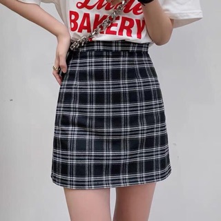 Chân váy kẻ bét seo lơ