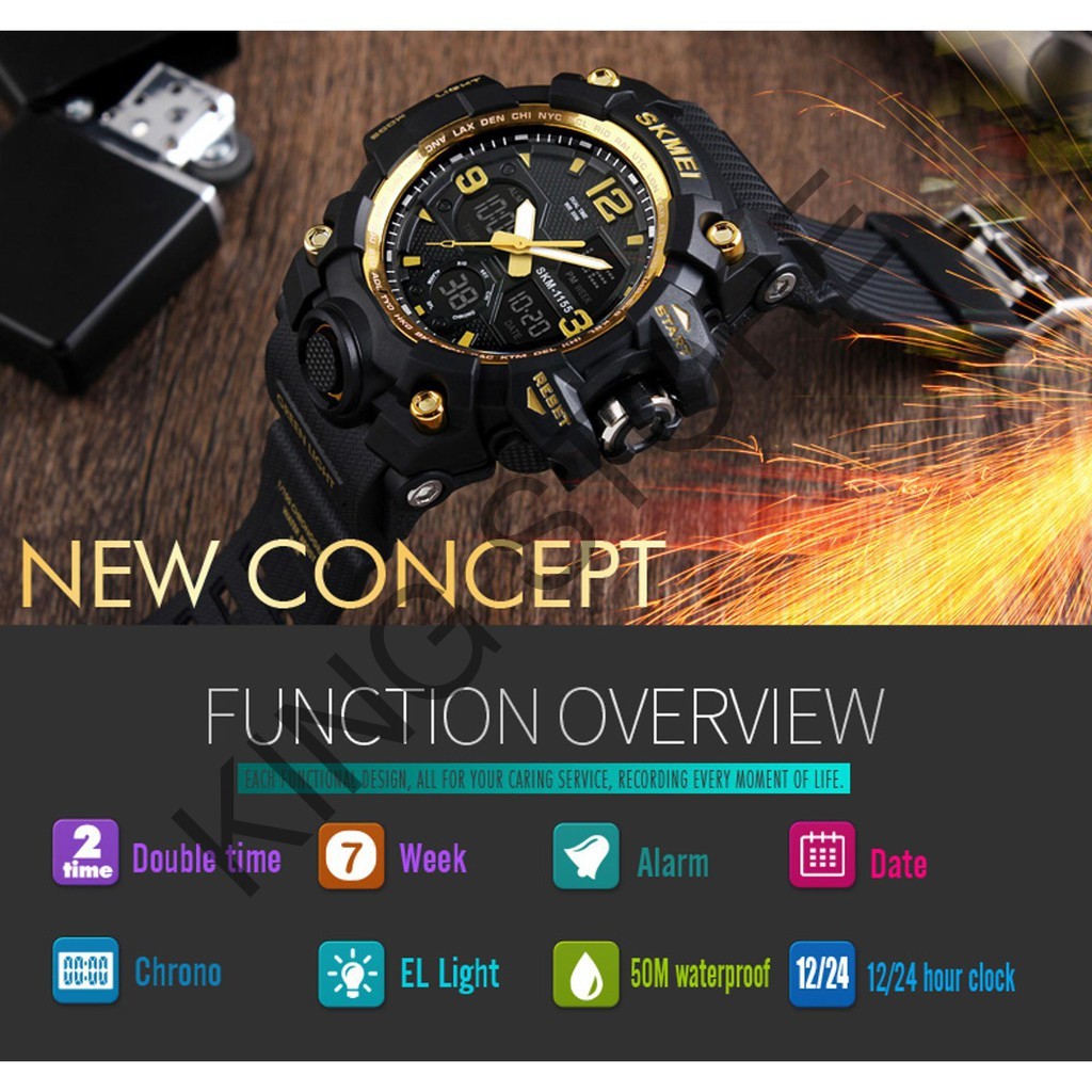 Đồng Hồ Nam Thể Thao SKMEI DH030 2 Máy Độc Lập Đa Chức Năng Chống Sốc Chống Nước -KING STORE | BigBuy360 - bigbuy360.vn