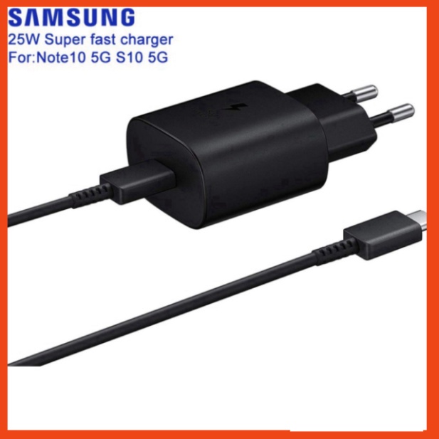 Bộ Sạc Nhanh 25W Chính Hãng SamSung Cho Galaxy Nốt 10, S10,S20.. (Cam Kết Chất Lượng) PKCH8886