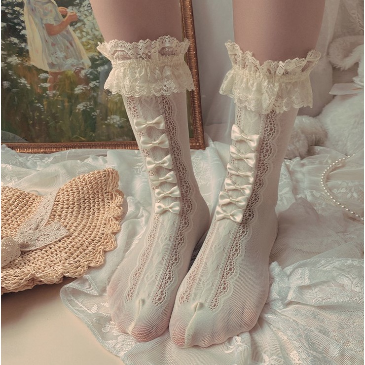Vớ / Tất lolita cổ ren bắp chân các loại