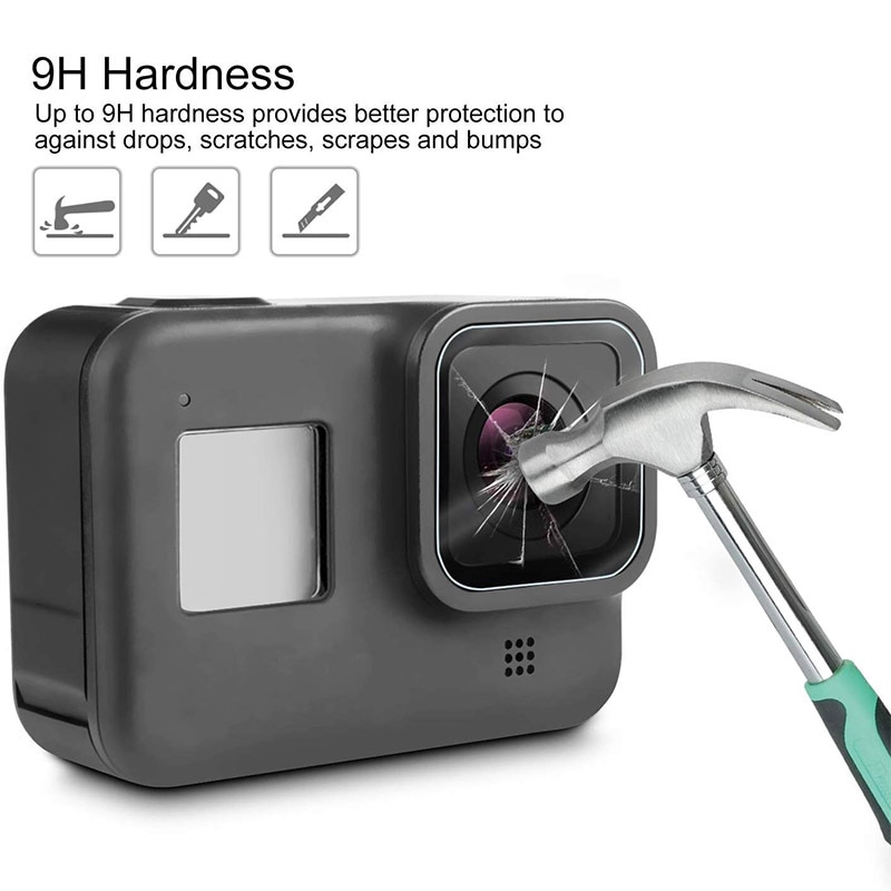 Bộ 3 miếng dán kính cường lực bảo vệ toàn diện cho GoPro Hero 8