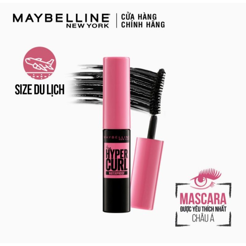 (Mini) Mascara Dài Mi và Cong Mi Maybelline New York Hyper Curl Waterproof 4.5ml