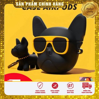 🔥 Case Ap 1/2 & Pro 🔥 Freeship 🔥  CHÓ PITBULL NGẦU KÍNH VÀNG - Case Cho Tai Nghe Không Dây (Bluetooth) - Cheap Case Stor