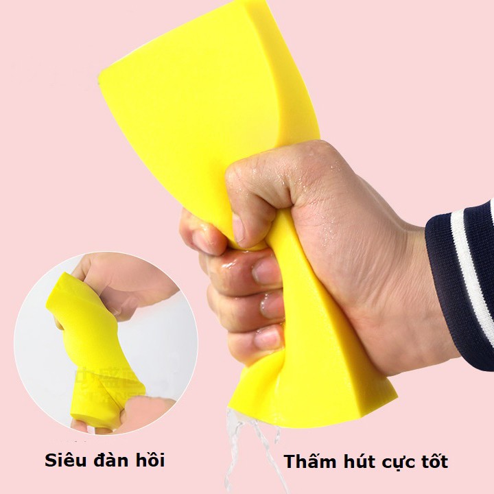 Miếng mút xốp siêu thấm hút tạo bọt biển bông tắm lau dọn vệ sinh Sauwunder tiện lợi cao cấp  youngcityshop 30.000