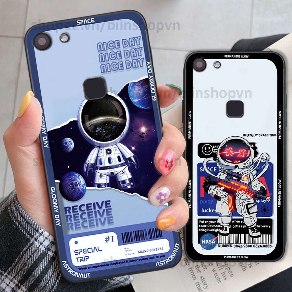 Ốp Vivo V7 / V7 Plus / V7+ phi hành gia vũ trụ space.x siêu đẹp, thời trang