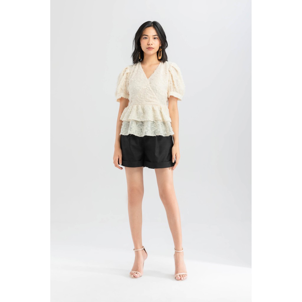[NHẬP WABRTL5 GIẢM 10% TỐI ĐA 50K ĐH 250K ]Áo Peplum hoa nổi nữ IVY moda MS 16M6415