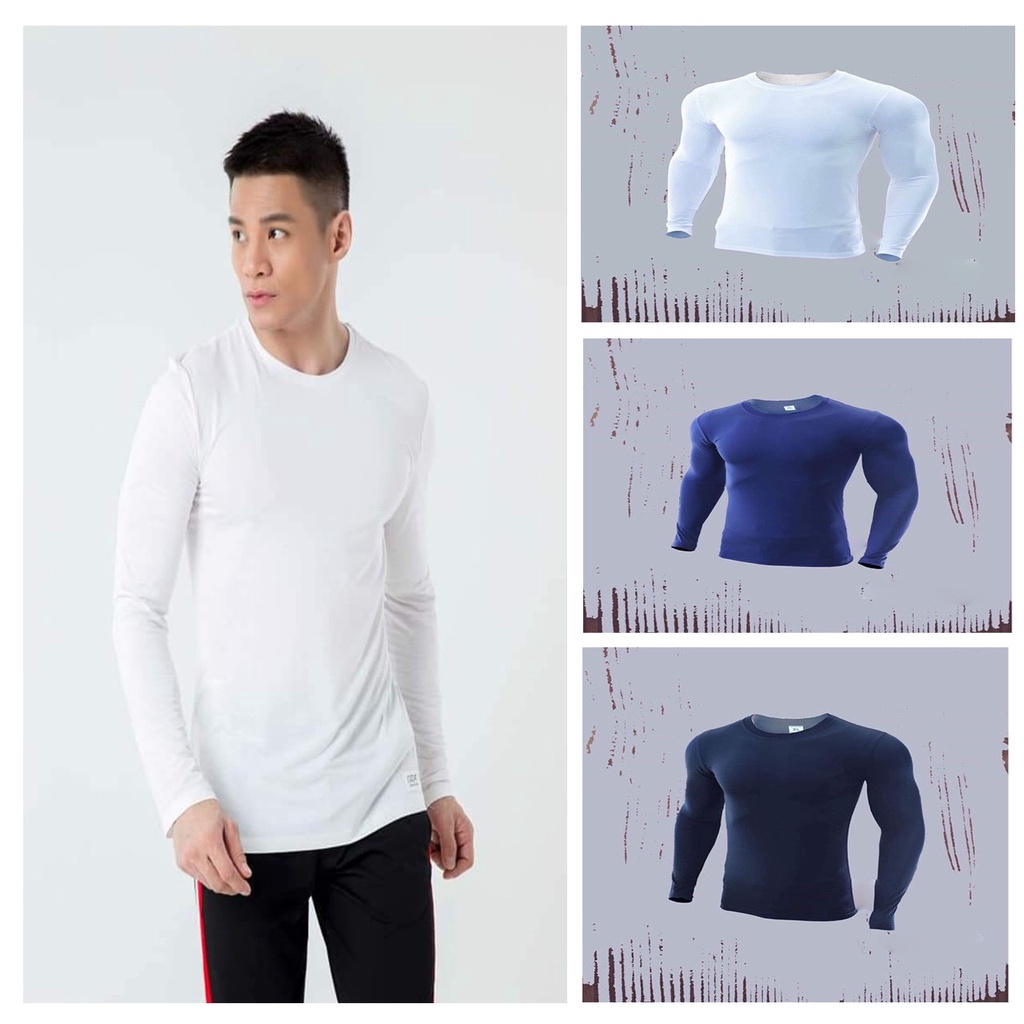 Áo giữ nhiệt ,Áo thun nam dài tay kiểu dáng body thể thao co dãn 4 chiều giữ ấm vào mùa đông có nhiều màu thời trang | BigBuy360 - bigbuy360.vn