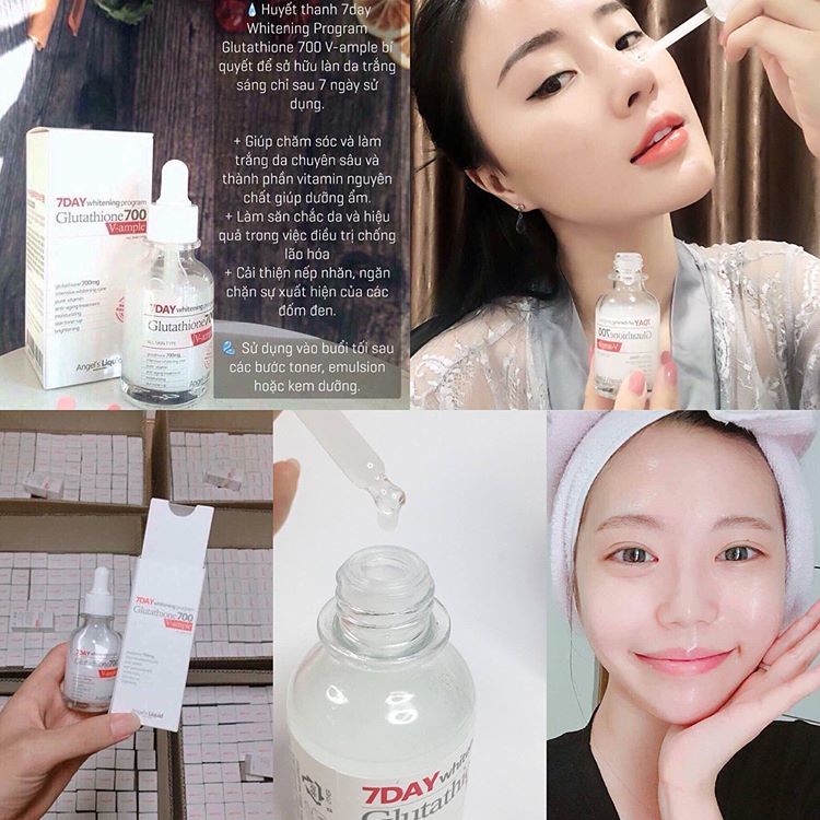 Serum Huyết thanh trắng da 7 day whitening program glutathione 700