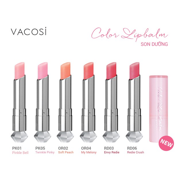 Son Dưỡng Có Màu Vacosi Color Lip Balm