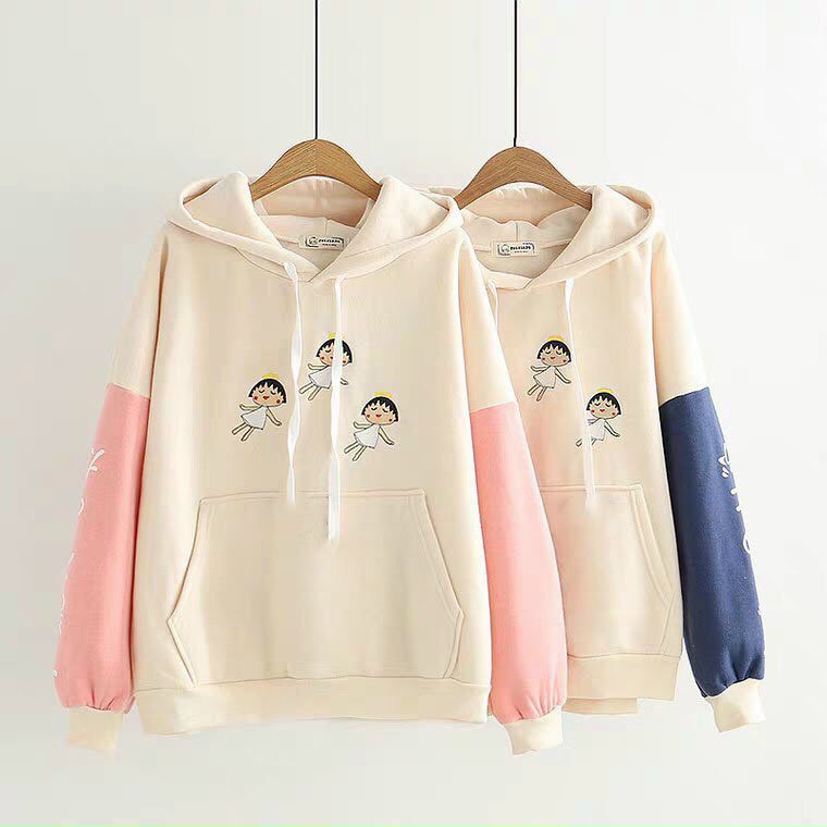 Áo khoác, áo hoodie unisex nam nữ nỉ ngoại 3 cô bé siêu cute năng động thời trang học đường