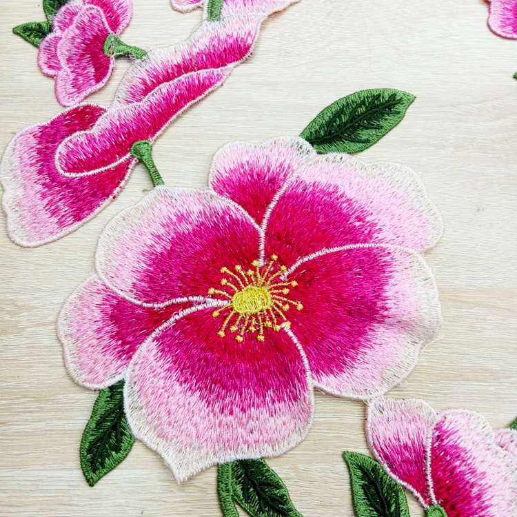 Set 2 Miếng Vá Quần Áo Hình Bông Hoa Nhiều Màu Sắc