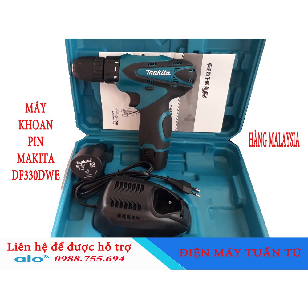 MÁY VẶN VÍT MAKITA-DF330DWE - CHẠY PIN 12V CỦ SẠC TO