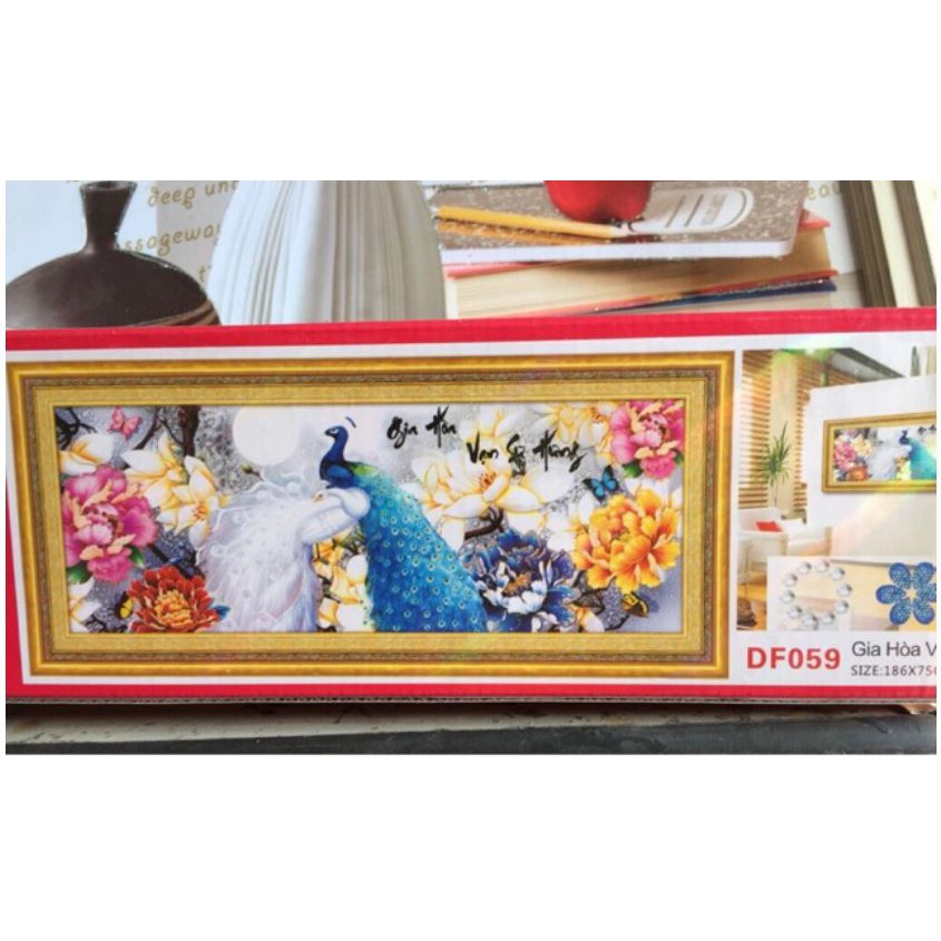 Tranh đính đá gia hòa vạn sự hưng DF059 (186 x 75 cm)