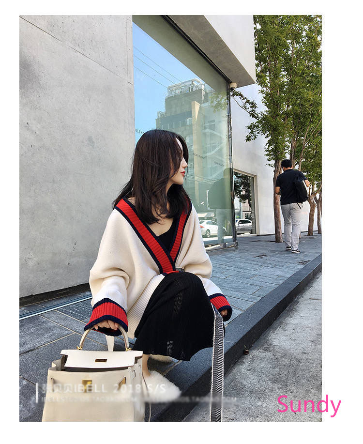 Áo khoác cardigan dáng rộng tay dài thời trang mùa thu cho nữ