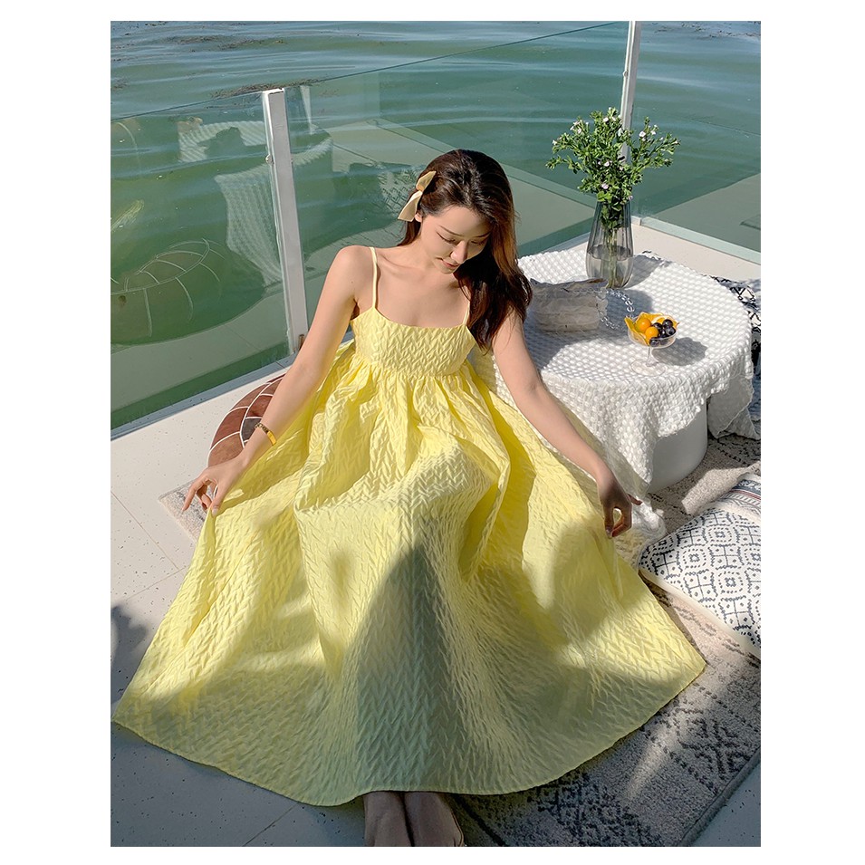 Đầm maxi xoè hai dây xinh tươi ulzzang AK1428