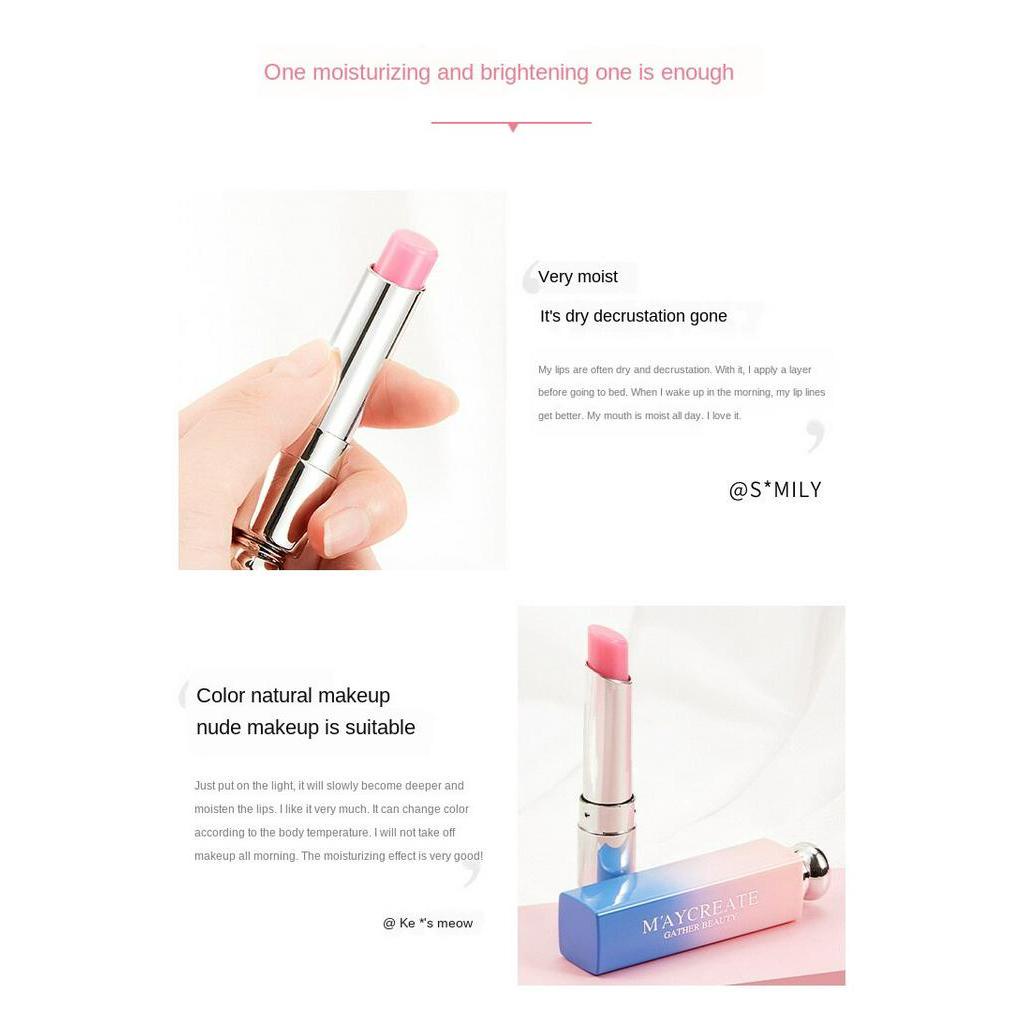 [Hàng mới về] Thỏi son cân bằng ẩm cho môi 3 màu sắc thay đổi tùy chọn