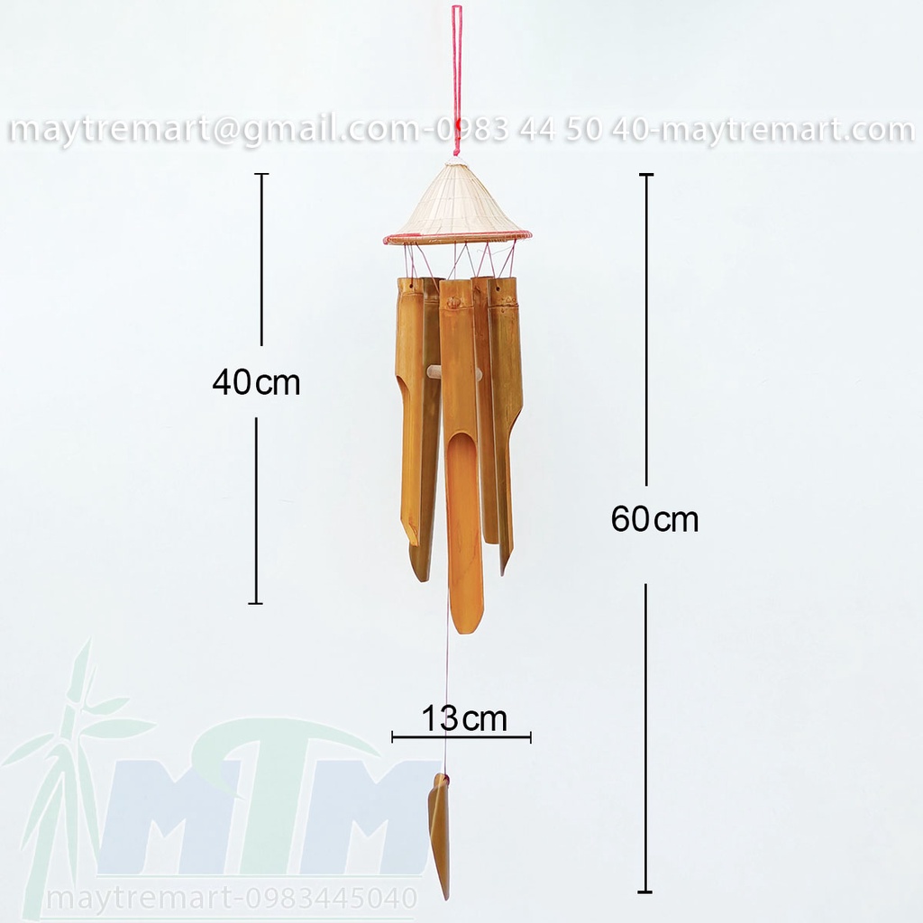 Mã life30k giảm 15% đơn 150k chuông gió tre, chuông gió trúc nón lá - ảnh sản phẩm 2