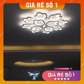 ĐÈN ỐP TRẦN Phòng Khách, đèn LED Ốp Trần Trang Trí  12 cánh- G05, 3 chế độ sáng kèm điều khiển tăng chỉnh