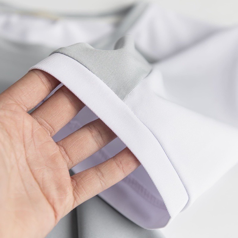Bộ thể thao nam cổ tròn Phối trắng chất vải cotton mát thấm hút mồ hôi