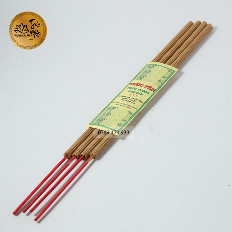 Nhang Trầm Hương dài 60cm- 5h Thắp Giao Thừa, Thắp Tết - Thờ Cúng Hàng Ngày - Chuẩn Mùi Trầm