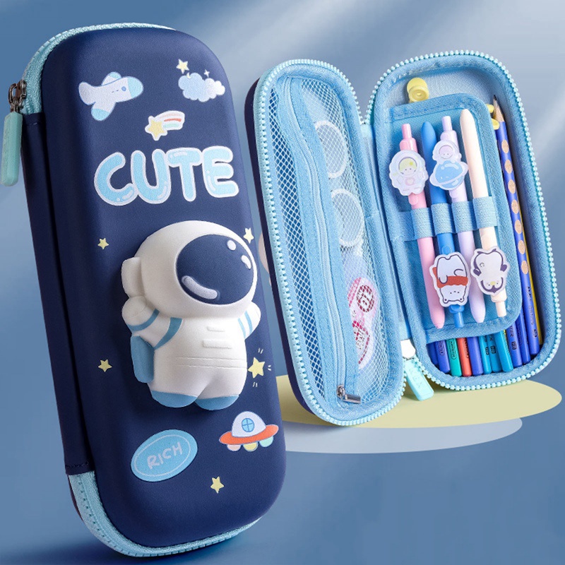 Hộp Đựng Bút Hình Phi Hành Gia 3D Có Ngăn Đựng Bút Dành Cho Học Sinh