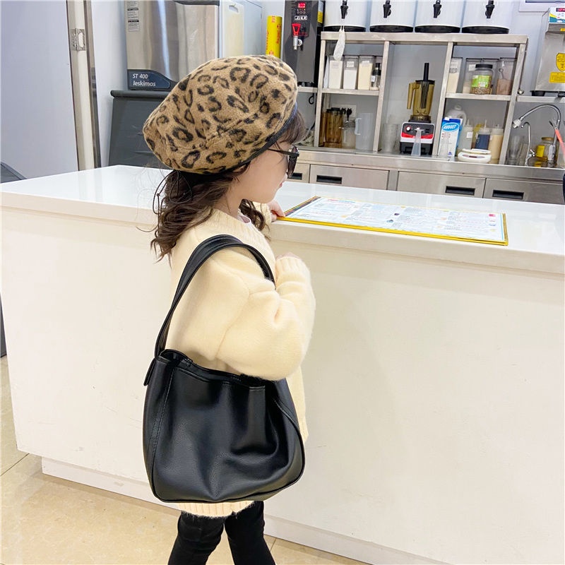 Túi Đeo Vai Màu Trơn Phong Cách Hàn Quốc Cổ Điển Thời Trang Mới Cho Bé Gái