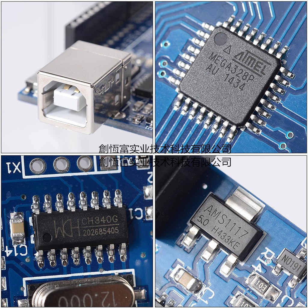 Mạch điều khiển Arduino Uno R3 và cáp