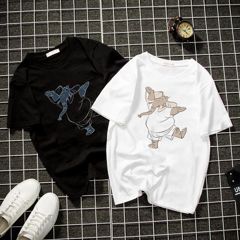 Áo thun unisex chibi voi tập nhảy form rộng vải dày mịn 2019T1245