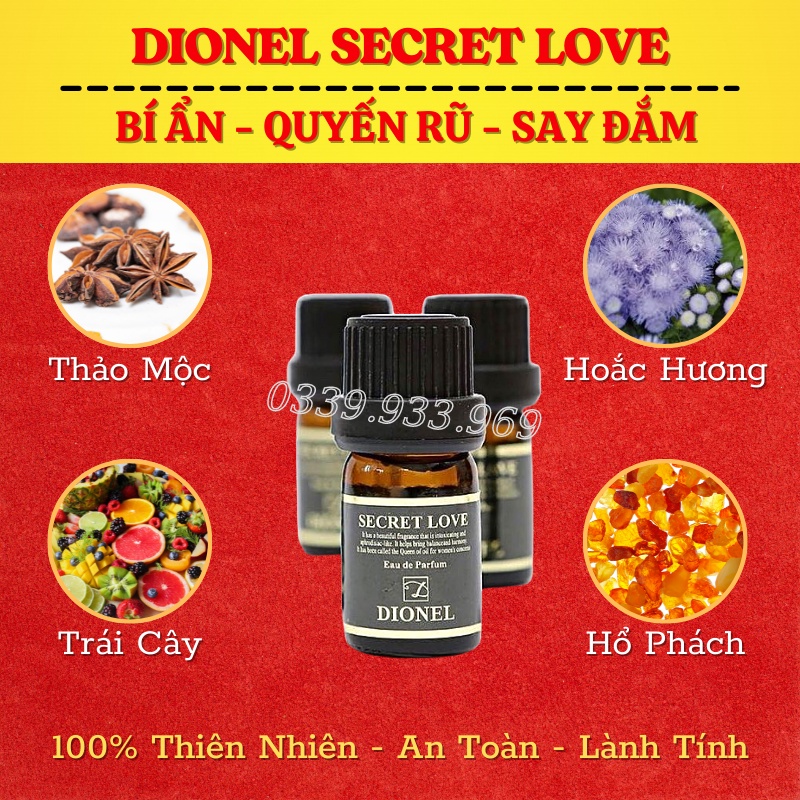 Nước hoa vùng kín DIONEL 5ml Hương Thơm Ngọt Ngào Quyến Rũ