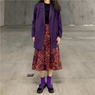 Áo blazer tím Hàn Quốc