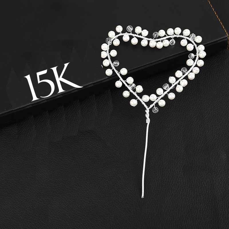 Que tim bạc trang trí bánh kem